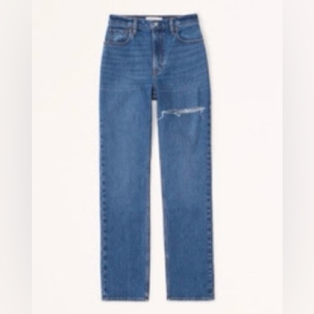 ABERCROMBIE & FITCH - THE 90’s STRAIGHT ULTRA HIGH RISE JEAN DENIM - CURVE LOVE